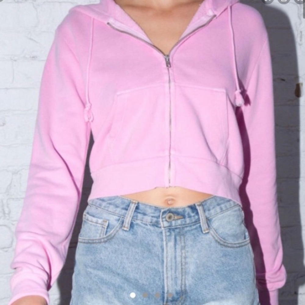 Brandy Melville Pink Crystal Hoodie
